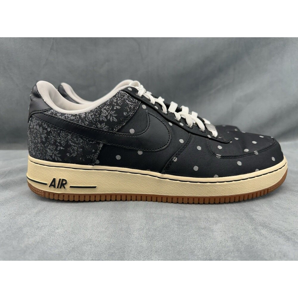 Nike Air Force 1 Low 07 LV8 Mens 13 Black Metallic Silver 718152-001 Shoes